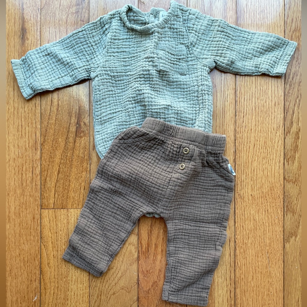 Rabbit Bear Muslin Set